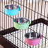 Dog Crate Bowl, Hanging Stainless Steel Removable Pet Crate Water & Food Bowls, 2PCS for Cat Puppy Birds