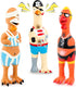Silipull 3 Pcs Rubber Chicken Squeaky Dog Toys Screaming Chicken Latex Soft Rubber