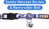 Pawtitas Glow In The Dark Cat Collar, Purple Lucky, with Safety Buckle and Bell