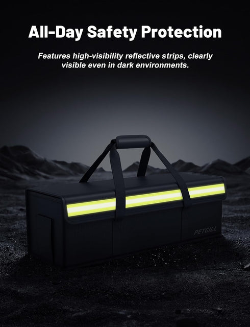 PETGILL 19.2x5.5x5.9Inches) E-Bike Battery Safe Bag Explosionproof - Large Capacity Fireproof Lipo Bag for Ebike