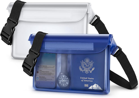 HEETA Waterproof Fanny Pack - Waterproof Pouch Dry Bag 2/3/4 Pack for Phone, Passport, Adjustable Waist Strap