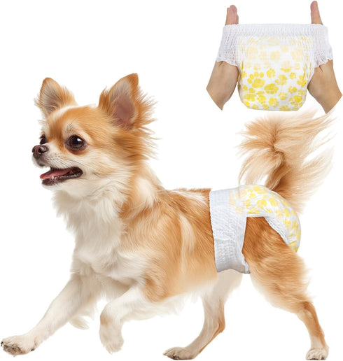 Pet Soft Disposable Dog Diapers Female, Pull Up Doggie Diapers for Female