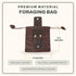 Balanced Oak Mushroom Foraging Kit, Waxed Canvas Foraging Bag, Glove Attachment, and Stainless Steel Foraging Knife