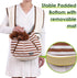 NATUYA Dog Sling Carrier, Adjustable Pet Front Sling Carrier for Small Dogs & Cats, Khaki, 3-8 lb
