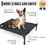 Elevated Dog Bed for Large Dogs, Heavy Duty Cot, Fits Up to 150 LBs, Washable Mesh, Black