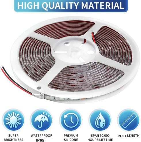 Pontoon Led Boat Lights, 12V 20FT Marine Led Strip Lights, Waterproof Boat Interior Light for Night Fishing