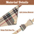 EXPAWLORER Small Dog Collar and Leash Set - Plaid Bow Tie and Bandana Collar with Bell, Adjustable for Small Medium Dogs