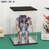NONEMEY Clear Acrylic Display Case, Dustproof Model Showcase Organizer Box with Remote Control Light