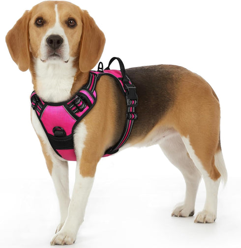 Eagloo Small Dog Harness, No Pull Service Vest with Reflective Strips and Control Handle, Adjustable and Comfortable,