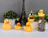 2.75 Inch DS. DISTINCTIVE STYLE Middle Finger Rubber Duck Yellow Rubber Duck with Propeller Helmet Funny Car Ornaments