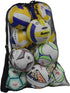 Heavy Duty Mesh Ball Bag, Drawstring Storage Bag for Basketball, Soccer, Sports Gear with Adjustable Strap