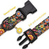 Faygarsle Floral Dog Collar for Girls, Soft Fancy Pet Collar with Flower Design for Small Medium Large Dogs (Black, S)