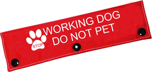 Funny Dog Leash Sleeve, Working Dog Do Not Pet Wrap, Alert Hanging ID Patch Tag, Pet Birthday Gift (Working Not