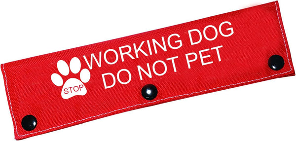 Funny Dog Leash Sleeve, Working Dog Do Not Pet Wrap, Alert Hanging ID Patch Tag, Pet Birthday Gift (Working Not