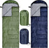 Tudomro 2 Pcs Camping Sleeping Bag for Adults, Lightweight Packable Waterproof Gear for Spring Summer Fall