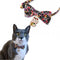 Necoichi Lucky Cat Charm Bow Tie Cat Collar (Black) with Bell, Safety Breakaway Soft Lightweight for Cats, Japanese