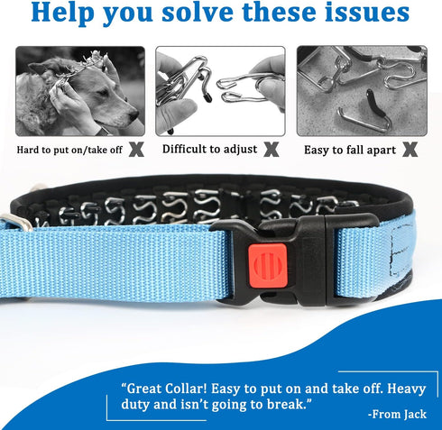Mayerzon No Pull Dog Collar, Martingale Collar for Small Medium Large Dogs, Heavy Duty Nylon for Training