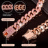 Dog Chain Collar Diamond Link Walking Necklace with Secure Buckle, Pet Crystal Collar for Small Medium Large Dogs Cats