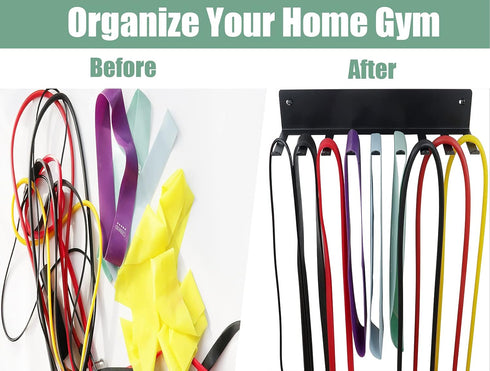 Multi-Purpose Storage Rack for Resistance Bands, Heavy Duty Rack for Gym Storage