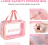 6PCS 39.7" 20.5" Pink Dog Washing Kit with Dog Brush, Shampoo Brush, Bath Scrubber,Washing Gloves, Towel and Big