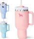 Pup Cup Tumbler Plush Dog Toy, Cute Funny Squeaky Parody Gift (Pink Peach Dust)
