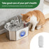 1 Pack packaged-Applicable 108oz/3.2L, Apauk Replacement Filter/Sponge - individually to Cat Water Fountain Stainless