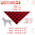 Malier 2 Pack Christmas Dog Bandanas, Classic Buffalo Red Plaid for Small and Extra Large Dogs