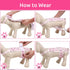 2 Pcs Dog Diaper Suspenders Female, Washable Dog Panties for Dogs in Heat with Cute Leopard Print, Escape Proof Dog