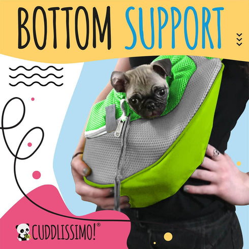 Pack Cuddlissimo! Pet Sling Carrier - Small Dog Puppy Cat Carrying Bag Purse Pouch - For Pooch Doggy Doggie Yorkie