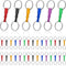 Yinkin 30 Pack Quick Release Detachable Pull Apart Keychain Rings, Bulk Multicolor