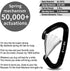 FresKaro 5pcs Nano Carabiner Clips, 8kN 1798lbs Small Sturdy Reliable Strong Spring Wiregate (Choice of 5 Colors)