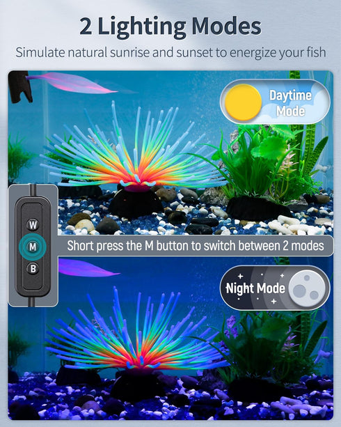 Pawfly12W Aquarium LED Light for 18 to 24 Inch Fish Tanks, Extendable with Full Spectrum Lights