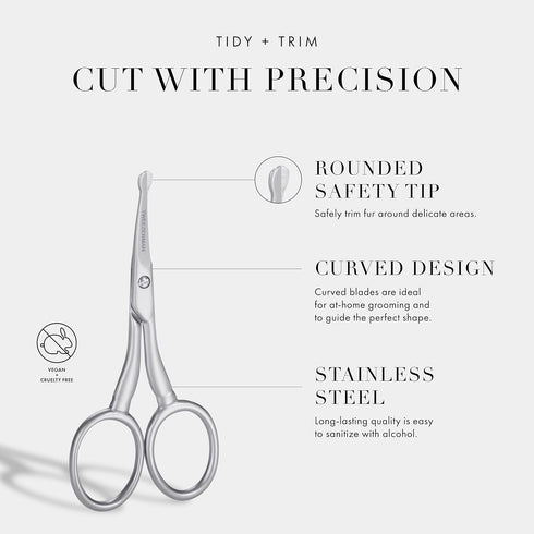 Tweezerman Dog and Cat Stainless Steel Safety Tip Grooming Scissors