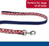 Coastal Pet Ribbon Dog Leash, Durable Fade-Resistant Nylon Material, Red with Paws, 1" x 6'