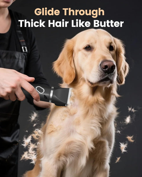 4 1 2000mAh 2-Speed Trimmer PAPMINI in Dog Grooming Kit for Thick Hair, Heavy Duty Dog Clippers for Grooming, Low Noise