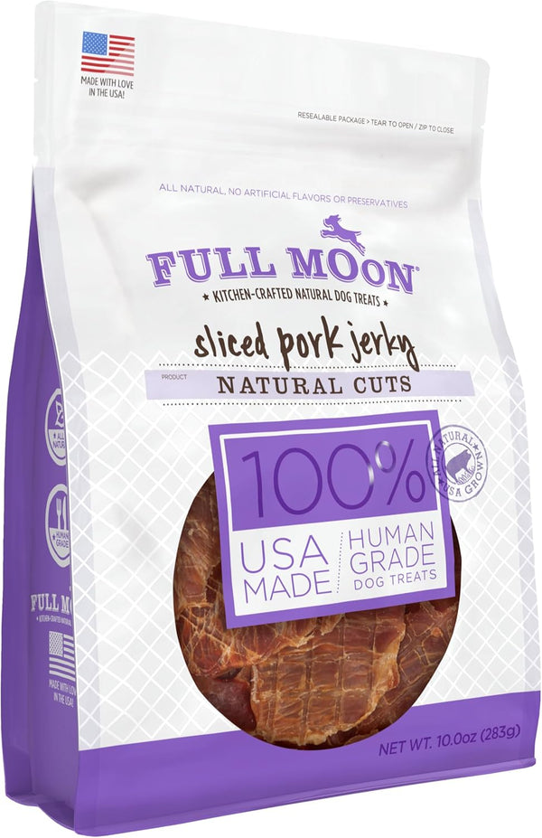 Full Moon Natural Cut Pork Jerky Healthy All Natural Dog Treats Human