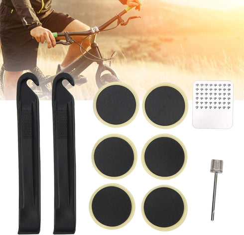 Tyre Glueless Patch - Small Lightweight Inner Tube Repair Kit for Fixed Gear Bikes, Repair Tool Kit