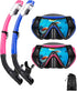 Snorkeling Gear for Adults, Dry Snorkel Mask Set, Scuba Diving Snorkle mask