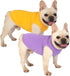 Plain Cotton Dog Shirts, Large Pet Costumes for Male & Female Dogs, Yellow & Purple, Size XXL