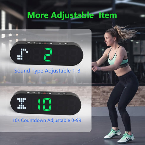 LUCORB Portable Gym Timer for Home Gym Interval Timer for Workout with Time Progress Bar/Rounds, Workout Clock