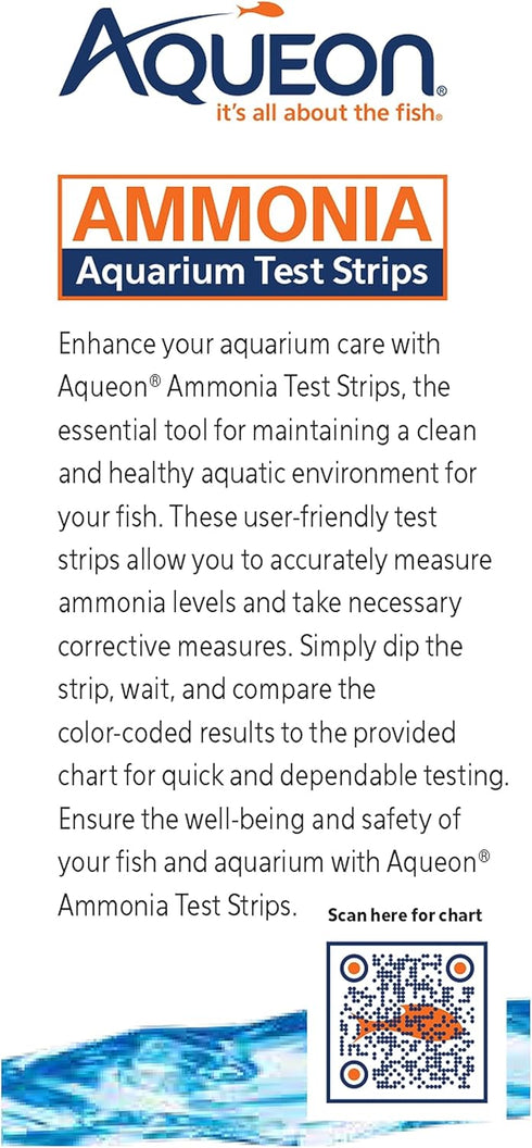 Aqueon Ammonia Aquarium Test Strips, 50 Count