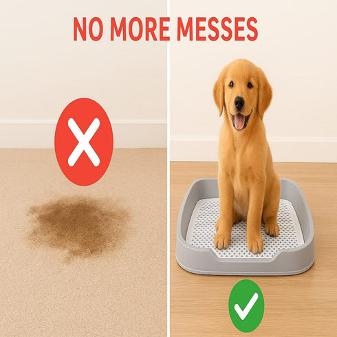 Generic 21.6" 17.7" Dog Training Pad Tray Reusable Indoor Puppy Potty Tray, Easy to Clean Pee Pad Holder, x