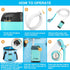 WADEO Portable Camping Shower, Outdoor Electric Rechargeable Pump with 20L Collapsible Bucket