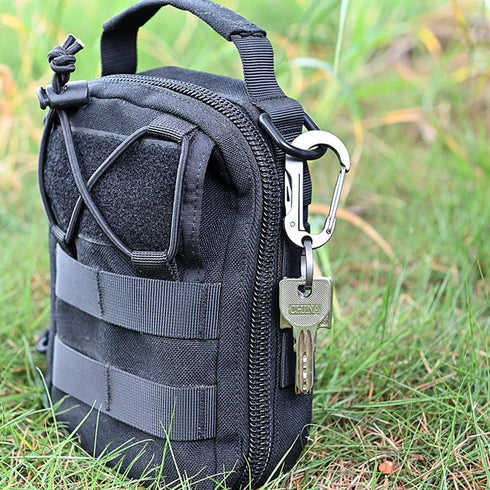 Titanium Carabiner Clip, Multifunctional Keychain with Keyring, Cool Gadget for Daily Use