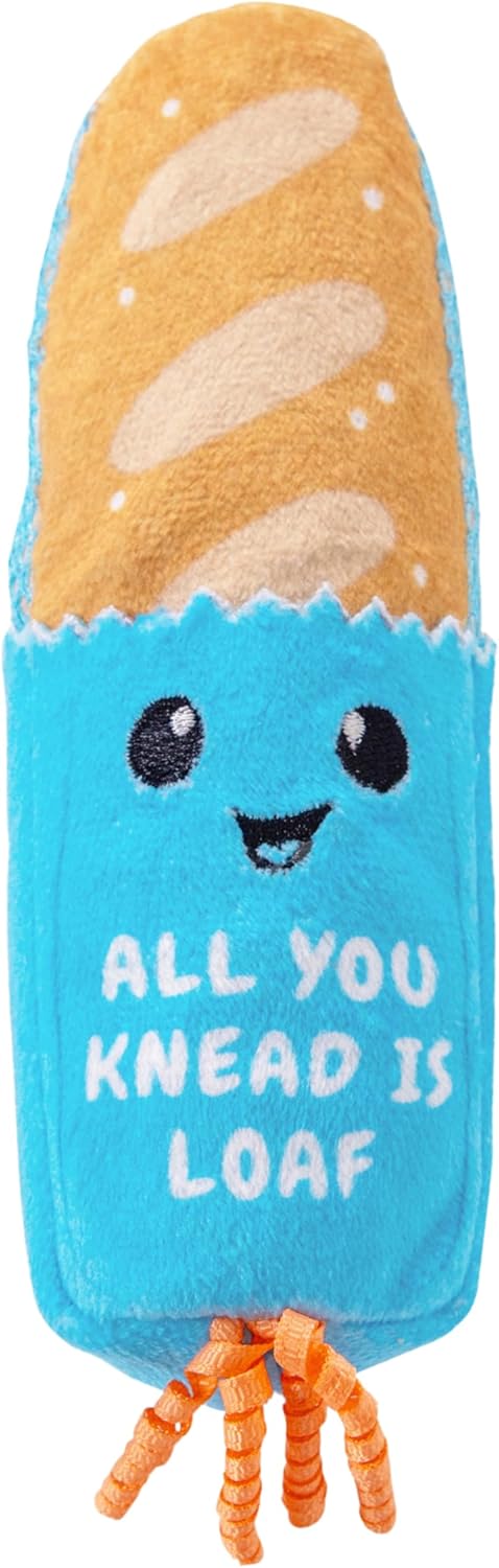 Catstages Loaf Kicker Toy with Catnip and Dental Mesh, Bread Shape, Plush