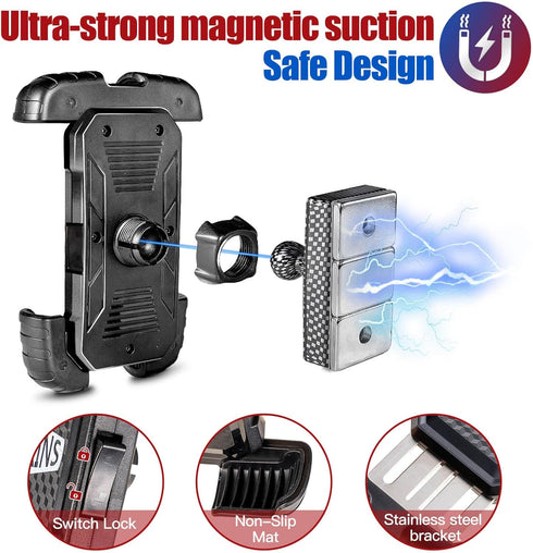 NOKINS Golf Cart Magnetic Phone Holder for EZGO/Club Car/Yamaha, Universal Mount for iPhone/Galaxy/Google Pixel