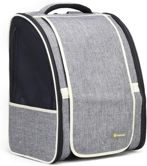 Texsens Pet Carrier Backpack - Ventilated Design with Window Blind for Small Cats & Dogs, Collapsible, Ideal for Travel