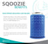 Sqoozie Non-Tipping Insulated Boat Can Holder, Island Blue, Portable Magnetic & Suction for SUP's, Kayaks, RVs, ATV