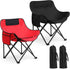 Seeloowy 2 Pack Compact Camping Chairs Portable Folding for Outside with Carry Bag
