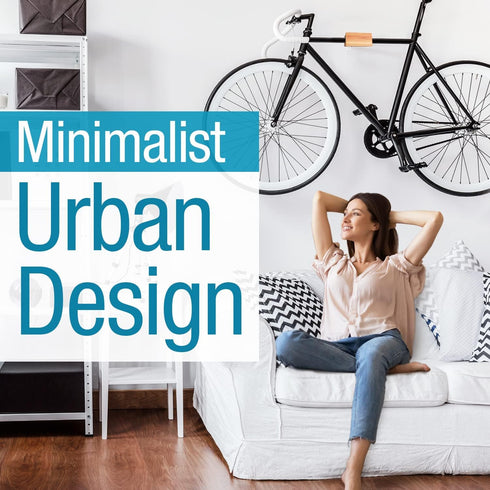 IMPRESA Bike Wall Mount, Stylish Modern Indoor Storage, Heavy-Duty Rack for Vertical or Horizontal Hanging